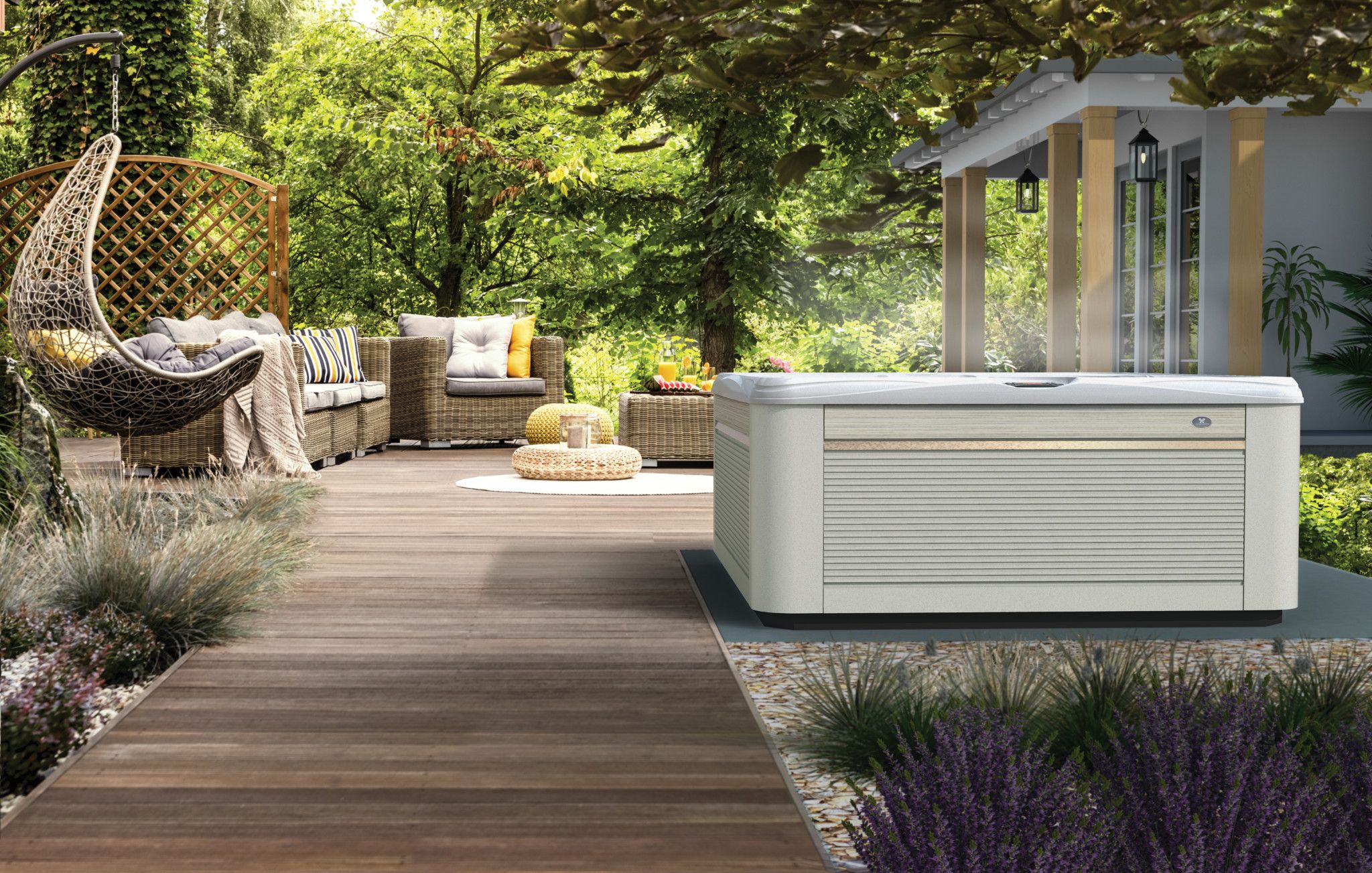 Caldera Paradise Martinique Arctic White Parchment Garden Deck
