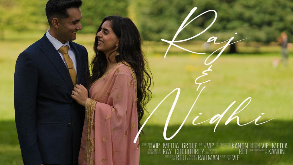 Raj & Nidhi — wedding film poster